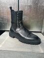 Neuwertige ZARA Stiefeletten Gr 38 Chelsea Boots schwarz Stiefel Plateau #S698