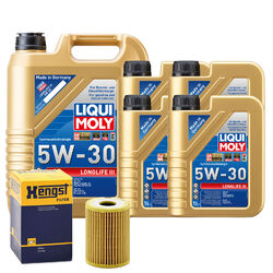 Motoröl 5W30 LIQUI MOLY Longlife Iii 9L+HENGST Ölfilter