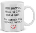 Bester Hundepapa Tasse Herrchen Geschenk Hundeliebe Welpe Kaffeetasse Hund