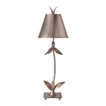 Tischleuchte Beistelllampe Nachttischlampe Stahl Silber H 76 cm 1 Flammig