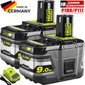 2x 18V 9,0Ah Akku für RYOBI One Plus Lithium HP RB18L50 P108 Batterie/Ladegerät