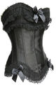 Korsett Corsage Satin-Korsett Gothic schwarz