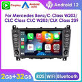 Für Mercedes C Class W203 Autoradio GPS NAVI WiFi BT Android Auto Carplay 2+32GB