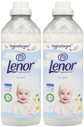 2x Lenor Weichspüler SENSITIV 0,95L hypoallergen 38 Wäschen sensible zarte Haut