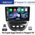 DAB+ 32G Android Carplay Autoradio Kamera Für Toyota Aygo Peugeot 107 Citroen C1