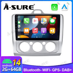 2+64G Android 14 Autoradio Carplay Navi GPS Für Ford Focus 2 Galaxy Mondeo S-MAX