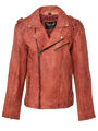 Unisex Lederjacke, Used Effekt Echtes Leder Farbe Rot ,Lamm Nappa-REDUZIERT-