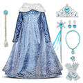 Eis und Schnee Romantik Elsa Mädchen Prinzessin Kleid Party Mode Party Cosplay