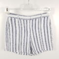 Gant Shorts Damen Gr. 36 S W26 Weiß Blau Gestreift Leinen Hotpants Bermuda