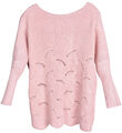 Oversize Strickpullover mit Ajourmuster und langen Ärmeln, U-Boot Ausschnitt