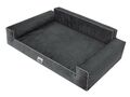 Orthopädisches Hundebett GLAMOUR Bett Sofa Kissen L Matratze Couch SCHWARZ %