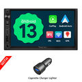 Doppel DIN 7 Zoll Android 13 4Kern Autoradio GPS Navi Bluetooth CarPlay RDS WiFi