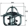 Mahle TX 1 79D Thermostat Kühlmittel für OPEL VW DAEWOO AUDI VAUXHALL KADETT