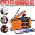 LED Solar Radio Kurbelradio FM AM Wiederaufladbar Dynamo Radio Notfall Powerbank