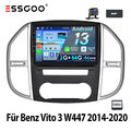 2+64G Android 13 CarPlay Autoradio DAB+ KAM Für Mercedes Benz Vito W447 2014-20