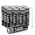 1,5V AA AAA Wiederaufladbar Li-Ion Batterien Lithium Akku Ladegerät LOT