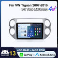 Carplay Android 13 Für VW Tiguan 2007-2016 Autoradio SWC RDS GPS NAVI DAB+ 4+64G