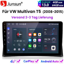 4+64GB Carplay Android 13 Für VW Multivan V 2008-2015 Autoradio GPS NAVI BT DAB+