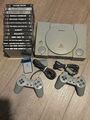 Sony Playstation 1 - PS1 - Konsole - mit Kabel - 2 Controller - 12 Spiele