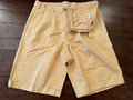 Loro Piana Shorts Bermuda Shorts Aus Leinen + Baumwolle Gelb Größe 50 It