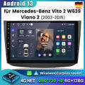 6+128GB Android13 Für Mercedes-Benz Vito 2 W639 Viano 2 2003-2015 Navi Autoradio