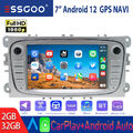 Carplay 32G Android 12 Autoradio GPS WIFI Für Ford Focus Kuga S/C Max Mondeo MK4