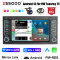 4+64G Android 13 CarPlay Autoradio KAM Nav BT SWC RDS Für VW Touareg T5 Multivan