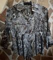 BiBA Bluse, Shirt, mit Spitze, sehr leicht Leo-Look, 3/4 Arm. Gr. 38 / S, M NEUW