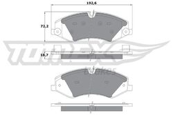 TOMEX Brakes Bremsbelagsatz, Scheibenbremse TX 17-73 für LAND ROVER