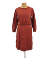 RIVER ISLAND Gr.38-40 lässiges Sweatkleid dunkelorange Gürtel wadenlang