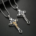 Halskette mit Anhänger Kreuz Kreuzkette Jesus Christus Silber Religion Geschenk