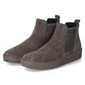 Gabor Damen Chelsea Boots Stiefeletten Grau Leder Elastikeinsätze Wechselfußbett