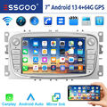 Autoradio 7" 4+64G Android 13 Carplay GPS Navi Für Ford Focus MK2 Mondeo C S Max