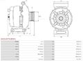 AS-PL A5331(MITSUBISHI) Lichtmaschine Generator 100A 24V für SCANIA IRIZAR PB