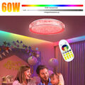 60W RGB LED Deckenleuchte Lampe Dimmbar mit Fernbedienung & Sternenmuster IP44