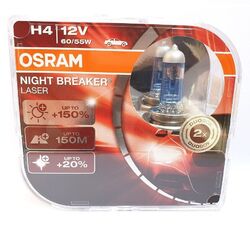 OSRAM Night Breaker LASER Next Generation 150% DUO H1 H3 H4 H7 H8 H11 HB3 HB4