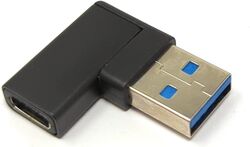 USB 3.1 Adapter Typ C Buchse zu 3.0 Typ A Stecker Winkel Kabel in Schwarz