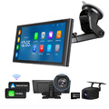 CAM+CarPlay Android Auto 10,2"IPS Touchscreen Tragbares Autoradio Bluetooth Navi