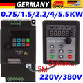 220V 380V 1.5KW 2.2KW 4KW 5.5KW Frequenzumrichter Frequenzumwandler Inverter VFD