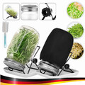 2x 1000ml Sprossenglas Set Keimglas Keimgerät Keimgläser Mit Gestell+Bodenschale
