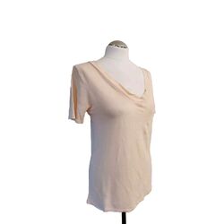 Esprit edc Leinen T-Shirt beige rose Gr.S