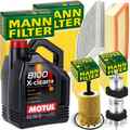 MANN INSPEKTIONSPAKET+5L MOTUL 5W-30 MOTORÖL passend für AUDI A4 B8 A5 8T 2.0TDI