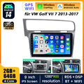 10.1"  64G Android 14 Autoradio CarPlay GPS Navi für VW Golf 7 VII MK7 2012-2017