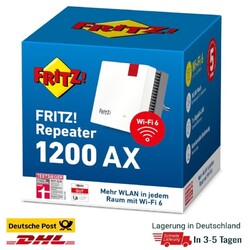 AVM FRITZ!Repeater 1200 AX WLAN Mesh Repeater (20002973) WiFi 6 LAN Erweiterung