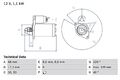 BOSCH Starter Für ALFA ROMEO 159 CHEVROLET FIAT OPEL VAUXHALL 01-18 0986023660