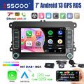 DAB+ Carplay Android 13 Autoradio GPS Kamera Für VW GOLF 5 6 Touran Skoda Tiguan