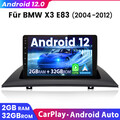 Für BMW x3 E83 2004-2012 9'' Android 12 Autoradio GPS Navi WIFI DAB RDS CarPlay