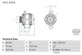 Bosch 0986049520 Generator für Ford Mondeo iii Schrägheck + Limo + Kombi 00-07