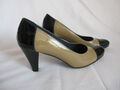 Studio W by Heine - Pumps Gr. 37 schwarz-beige,  Lackleder NEU klassisch-elegant