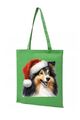 Tragetasche Einkaufstasche Beutel Tasche Collie Tiermotiv Weihnachtsbeutel